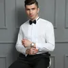 Camicie eleganti da uomo Abbigliamento di lusso Manica lunga Formale Business Camicia slim fit Smoking da sposa Gemelli francesi A coda di rondineGentleman 230927