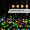 Juldekorationer 10m50 m LED -lampor String Street Garland Fairy Light 110V 220V Waterproof Outdoor Garden Party Wedding Decoration Lamp 230921