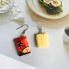 Creatieve Instant Noedels Dangle Oorbellen Hars Zomervakantie Sieraden Fast Food Leuke Chinese Noodle Oorbel Gift2601