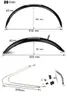 자전거 펜더 16 인치 20 인치 접이식 전기 자전거 머드 가드 펜더 자전