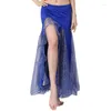 Stage Wear Women Professional Sexy Oriental Belly Dance Skirt Fishtail Spilt Long Spanish Costume Lace Up Practice Outfit Dress