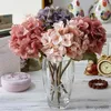 Kerstversiering Bundel Zijden Hortensia Herfstvaas voor Home Decor Kerst Decoratieve Bruiloft Bruidsboeket Muurset Kunstbloemen Goedkoop