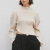 女性のセーターVII 2023ブランドr秋冬の女性服の非対称スリミングハーフハイネックニットトップセーターオファー