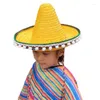 Wide Brim Hats CincoDeMayo Straw Hat Kids Party Mexico Festival Pography With Theme Costume Accessories