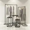 Hänger rack klädbutik display rack i ö skåp kvinnors butik horisontell bar järn art230c