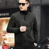 남자 가죽 가짜 자연 정품 양 재킷 짧은 봄과 가을 야구 유니폼 슬림 팅 바이커 230927