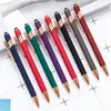 Ballpoint Pen 50pcs Light Metal Pen Touch Screen Office Reklama Niestandardowe grawerowanie tekstu Laser 230927