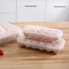 Opslagflessenroosters Plastic eierdoos Eierenhouder Draagbare voedselcontainer PP koelkastbak