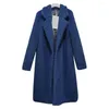 Women's Fur Women Winter Luxury Fleece Coat Teddy Fuzzy Faux Cardigan Lapel Fluffy Robe Plus Size 3XL Elegant Long Sweater