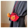 Totes Halloween Pumpkin Wool Knitted Bag 2023 New Women's Bag Cute Crossbody Bag Mini Bucket Bagblieberryeyes