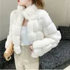 Women's Fur Faux Fur French Fashion Women's Short Coat Mink Fur-like Warm Ladies Europe And America Loose Wild Rex Rabbit Fur Winter Casual Coat Wome 230927