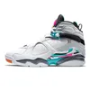 С коробкой Jumpman 8 8s Баскетбольные кроссовки Мужские хромированные South Beach Aqua Black Cool Grey Take Flight Trophy Черные кроссовки Gunsmoke Samurai Женщины Мужчины Спортивные кроссовки 36-47