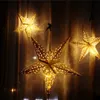 Decorações de Natal Eid Hollow Out Star Pendurado Pingente Decoração de Natal para festa em casa Eid