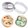 Outils de gâteau Cookie Circle Cutter Moules Mousse Acier 5pcs / Set Fondant Décoration Cuisine Ronde En Acier Inoxydable Baking210u