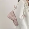 2023 pérola bowknot axilas saco para mulheres rosa branco perolado bolsa de ombro ins designer suave bolsa crossbody sacos de armazenamento