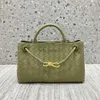 Capacity Designer East/west Andiamo Ladies Bags Cassette Veneeta Classic Bag Small Winter New Buckle Leather Woven Tote Shoulder Handheld High Women's Kazy