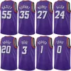 Men Woman Print Basketball Cameron Payne Jersey Eric Gordon 23 Toumani Camara 20 Bradley Beal 3 Goodwin 0 Yuta Watanabe 18 Torrey Craig 0 Purple Black White Orange