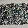 Hänge halsband naturlig sten fluorit kristall awl charms pendel hexagon punkt kvarts hängen för smycken tillverkning halsband örhängen örhängen