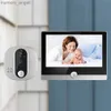 Dörrklockor tuya dörr klocka peephole camera 4,3-tums IPS 2.4G WiFi Wireless Doorbell PIR Motion Detection 5000mAh Remote Intercom Smart Home YQ230928