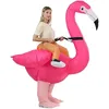 1 st, uppblåsbar kostym Flamingo kostym vuxen rida på flamingo uppblåsbara halloween kostymer för vuxen valentins dag, pooldekorationer, poolförsörjning, sommordekor,