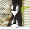 Dekorativa objekt Figurer 5 15 30 60 minuter Nordic Glass Droplet Time Hourglass Timer Creative Home Decoration Crafts Valentine's Day Gift 230928