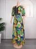 Casual Dresses Party Evening For Women 2023 Autumn Clothing Turkey African Dashiki Print Long Robe Wedding Prom Birthday Kaftan Gowns