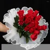 Envoltório de presente 1 pcs artesanato decoração embalagem onda fio floral buquê embrulho papel festa de casamento floristas materiais