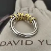 DY Twisted Vintage Band Designer Rings for Women Gift Diamonds 925 Sterling Silver Dy Ring Men Fashion 14k Gold Plating Jewelry Jewelry
