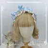 Party Supplies Lolita handgemachte japanische Schleife Stirnband mehrfarbige Perle Satin Spitze Haarschmuck