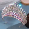 Başlıklar Gelin Rhinestone Crown Düğün Tiara Sparkly Rhinestones Saç Doğum Günü Partisi Yetişkin Töreni PR SATIŞ
