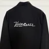 Men's Jackets VETEMENTS Black Shirts Casual 1 1 Embroidered Oversized Long Sleeve Shirts 230927