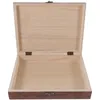 Presentförpackning av träförvaringslåda Vanity Tray Dust-Proof Case souvenir enkel praktisk arrangör vintage smycken