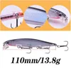 Esche esche Proleurre Esche da pesca 11 cm 13,8 g Affondamento Minnow Wobblers Esche artificiali in plastica con gancio per spigola luccio carpa Swimbait attrezzatura 230927