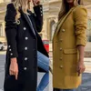 Trenchs de femmes Manteaux Pardessus Slim Fit Femmes Solide Couleur Chaud Femelle Greatcoat