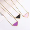 Triangle of triangle Luxury Circle necklaces designer jewelry men's and women's pendant diamond stainless steel for couples christmas gift with original no box