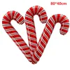 Party Decoration 5st Large 80 40 cm Christmas Candy Cane Aluminium Foil Balloons For Xmas Home Decorations Supplies Red and White Air Globos