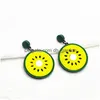 Stick Yaologe Neue Sommer Schmuck Acryl Ohrringe Für Frauen Wassermelone Zitrone Stberry Kirsche Erklärung Party Geschenke Drop Lieferung Smtn2