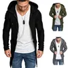 Abrigos de zanjas para hombres Chaqueta de hombre simple Color sólido Streetwear Midi Pure Abrigo de longitud media