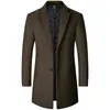 Men's Wool Blends Men Long Winter Jackets Trench Coats 40 Autumn Male Business Casual Size 4XL 230927