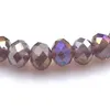 Bracciale con perline di cristallo sfaccettato viola AB colore 8mm per donna Braccialetti elastici stile semplice 20 pezzi / lotto Whole248t