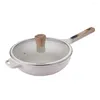 Pans Maifan Stone Pan Pan Pan Home Frying Steak Pancake with Lid Endruction Cooker Gas مطبخ قابل للتطبيق