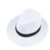 Berets 2023 Summer And Autumn Straw Hat Big Brim Single Silk Flat Cowboy Outdoor Sun Men's Knight