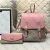 Rosa Sugao donna designer zaino tote bag borsa a tracolla di lusso borsa per la spesa di alta qualità di grande capacità borse per libri scolastici borse 2 pezzi / set chaoka-230926-108