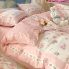 Ensembles de literie pour enfants, sans remplissage, housse de couette, drap plat, taie d'oreiller, linge de lit doux, dortoir, chambre à coucher, textile de maison