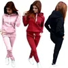 Kvinnors tvådelade byxor för Women Lounge sets mode 2 sweatsuit långärmad tröja