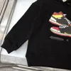 Tasarımcı Kids Krop Bebek Giysileri Spor Ayakkabı Desen Baskı Hooded Sweater Erkek Kız Boyutu 100-150 Cm Çocuk Sweatshirts Eylül