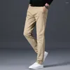 Męskie spodnie inteligentne swobodne ołówek Mężczyzna klasyczny solidny prosty biznes formalny męski spodnie rozciągnij odzież pantalon hombre