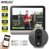 Sonnettes 4.3 pouces WiFi vidéo sonnette Tuya judas caméra 1080P HD interphone maison intelligente 120 Surveillance sécurité Protection IP porte cloche YQ230928