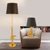 Lámpara de mesa de pistola vintage moderna, lámpara de escritorio de diseño galvanizado, decoración de Metal dorado y plateado para sala de estar, lectura, dormitorio, Bedside322E