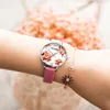 CURREN bracelet en cuir montres montre à Quartz pour femmes belles montres roses dames horloge femme Design de mode charmant Wat214t